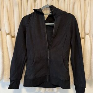 lululemon Scuba Full-Zip Hoodie, Black, Sz 8